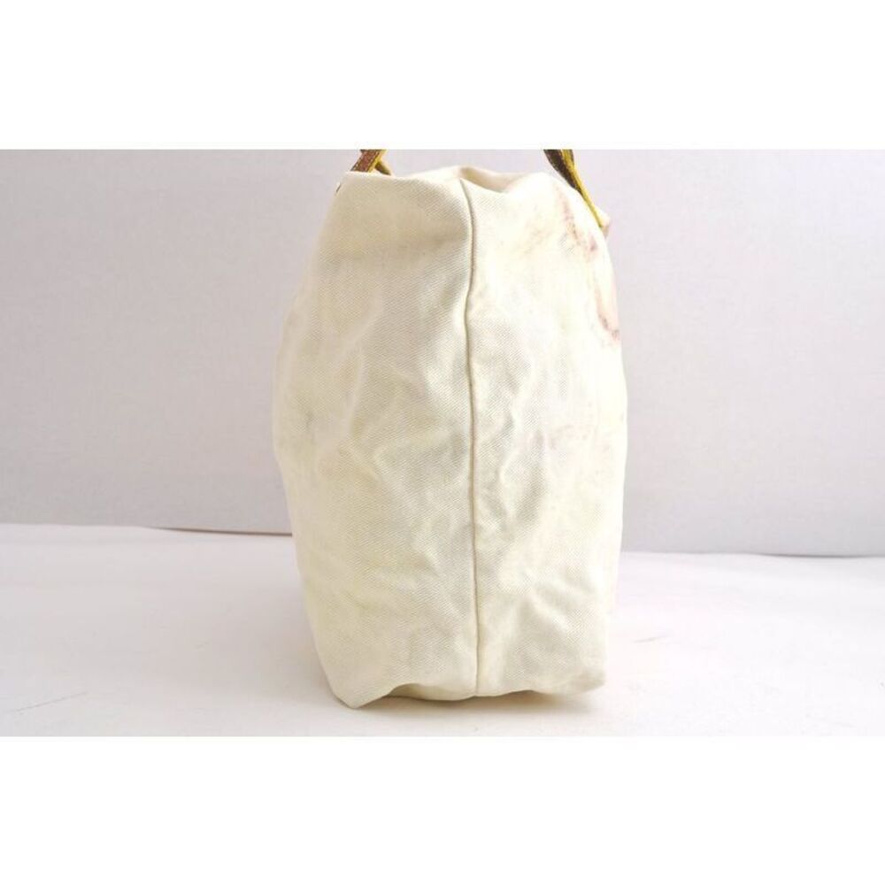 Fendi Vintage Canvas Leather Python Motif Shoulde… - image 4